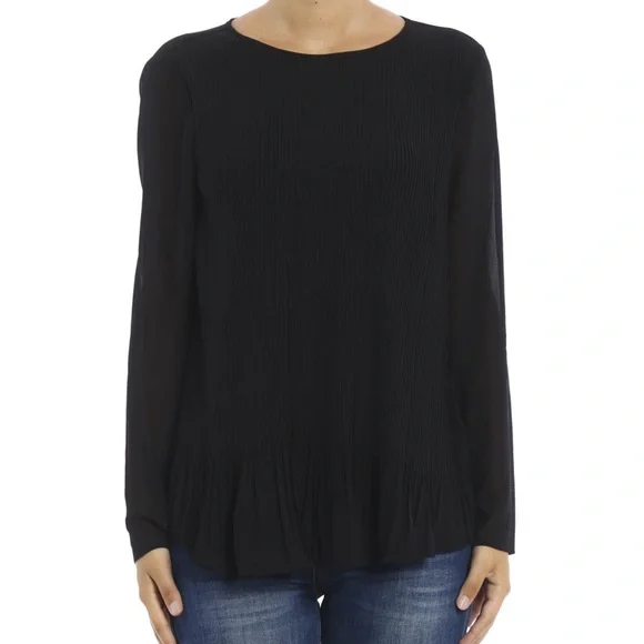 Michael Kors Black Pleated Blouse - Picture 1 of 10